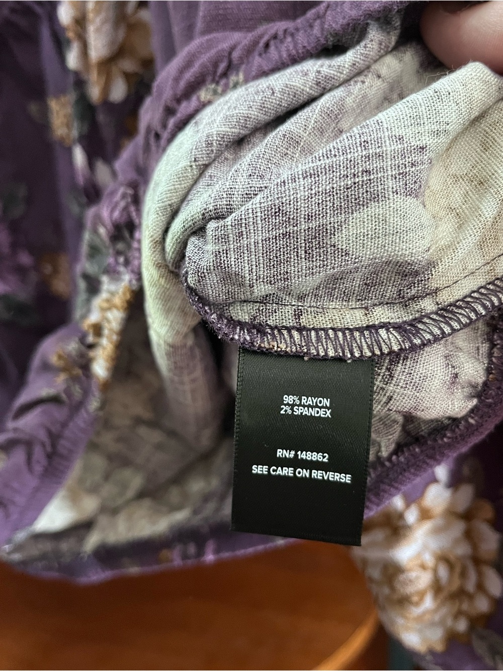 torrid Purple Floral Off-Shoulder Crop Top - Picture 6 of 6